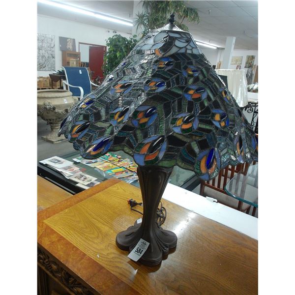 Ornate Leaded Glass Lamp