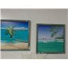 Image 1 : Tropical Oil On Canvas Sea Scape Wall Art Signed Morais-Pair - 30  X  30