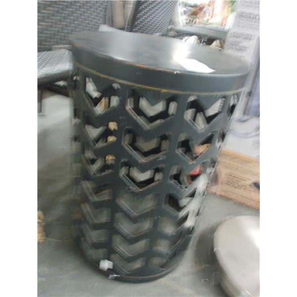 Mocha Metal Round End Table