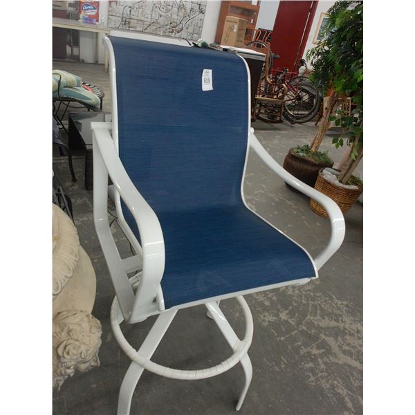 Navy/White Patio Bar Stool