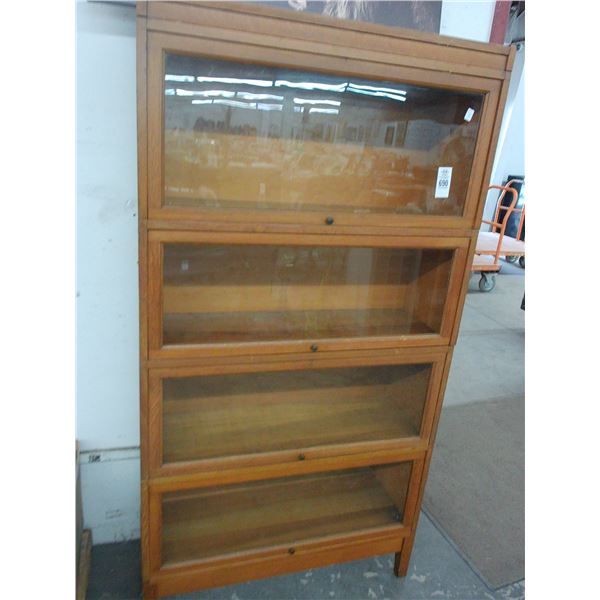 Tiger Oak 4 Unit Barrister Bookcase