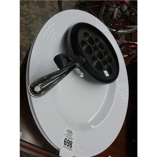 Large Plastic Serving Platters 2, Fry Pans