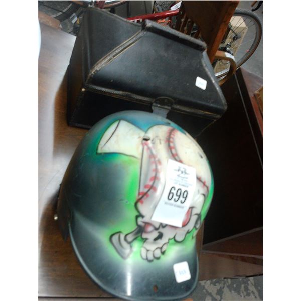 Ornate Storage Box, Baseball Helmet