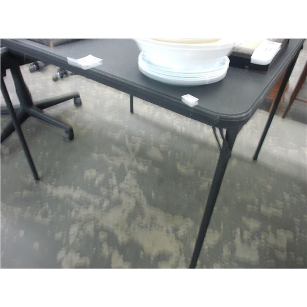 Black Plastic Card Table