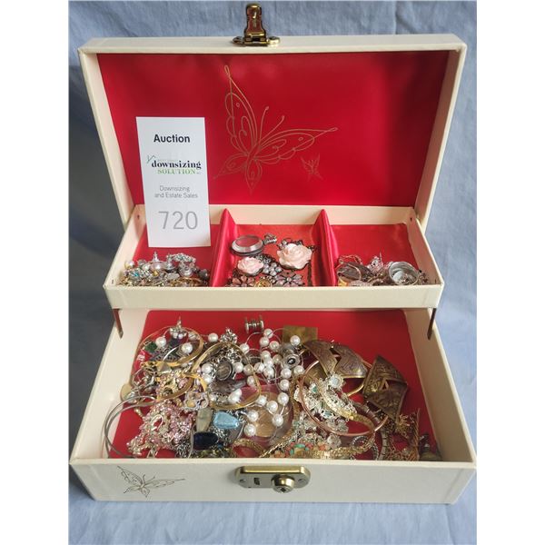 Box of Vintage Costume Jewelry A