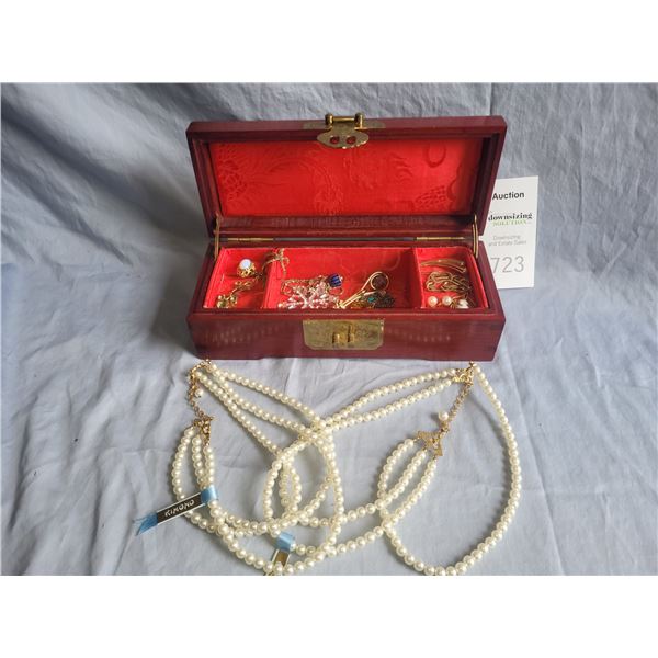 Kimono Pearls & Costume Jewlry A