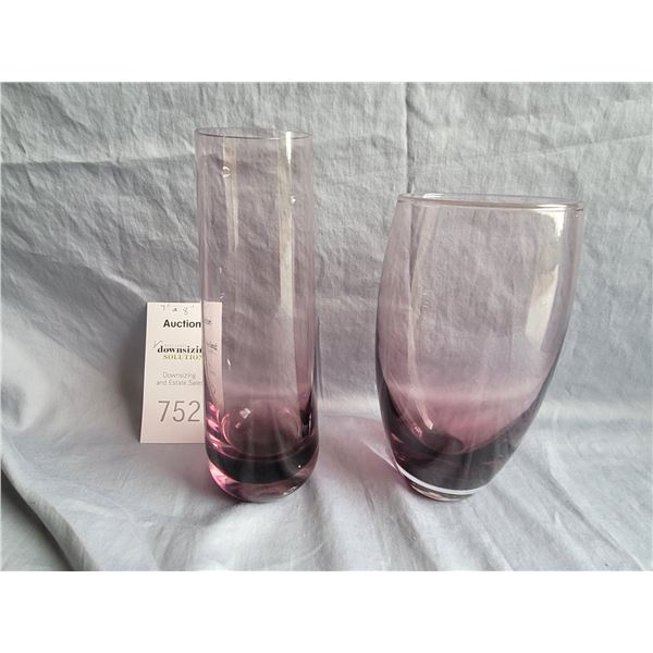 Amethyst Glass Vases A