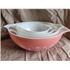 Image 3 : Vintage Pyrex Pink Gooseberry Cinderella Bowls A
