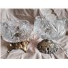 Image 1 : Crystal Cut Bowls on Bronze Pedestals A
