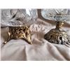 Image 3 : Crystal Cut Bowls on Bronze Pedestals A