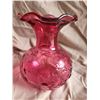 Image 1 : Cranberry Glass Vase A