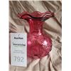 Image 2 : Cranberry Glass Vase A