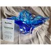 Image 2 : Petal Shaped Blue Art Glass A