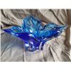 Image 3 : Petal Shaped Blue Art Glass A