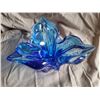 Image 4 : Petal Shaped Blue Art Glass A