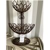 Image 1 : Rustic Metal 2 Tiered Basket B