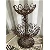 Image 2 : Rustic Metal 2 Tiered Basket B