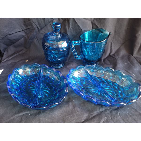 Vintage Blue Glass A