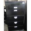 Image 1 : Black 5 Drawer Lateral File Cabinet