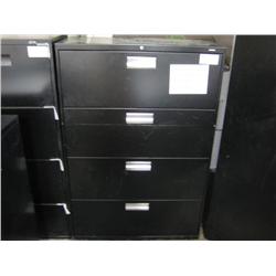Black 4 Drawer Lateral File Cabinet