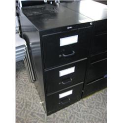 Black 3 Drawer Legal File Cabinet