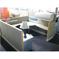 Haworth 2 Person U-Shaped Executive Workstation