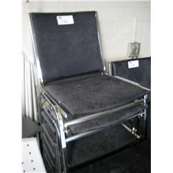 Black With Chrome Frame Stacking Chair