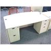 Image 2 : Maple Bow Front Double Pedestal Desk