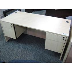 Maple Double Pedestal Executive Desk