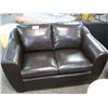 Image 4 : Dark Brown Bicast Leather 3 Piece Sofa Set
