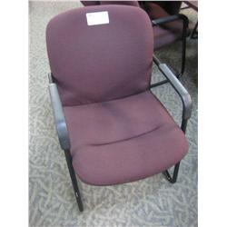 Burgandy Sled Base Client Chair S(1)