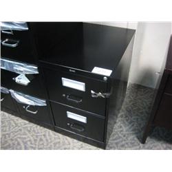 Black 2 Drawer Vertical File Cabinet