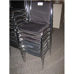 Black Chrome Frame Stacking Chair