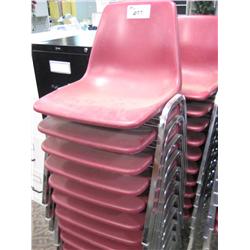 Burgandy Stacking Chair