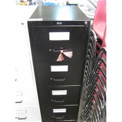Global Black 4 Drawer Legal File Cabinet