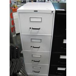 Global White 4 Drawer Legal File Cabinet
