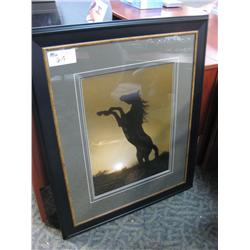 Print " Rearing Horse Silhouette"