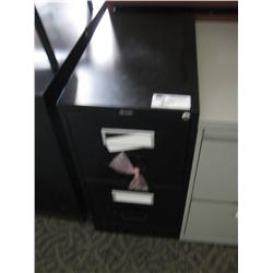 Black 2 Drawer File Cabinet