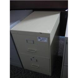 Tan 2 Drawer File Cabinet