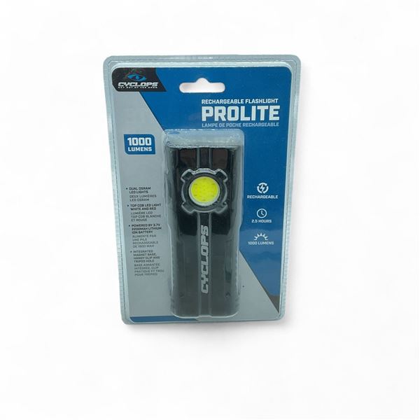 Cyclops Rechargeable Prolite 1000 Lumens Dual Outbeam LED Lights, New