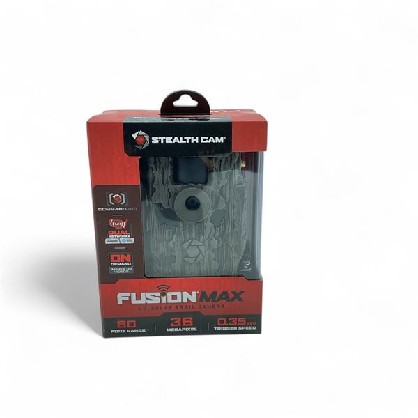 Stealth Cam Fusion Max 36 MP Cellular Trail Camera with 80' Range, New