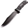 Image 1 : SOG Seal Pup Fixed 4-3/4" Blade Knife, Partially Serrated Black Powdercoat Blade, Nylon Sheath, New