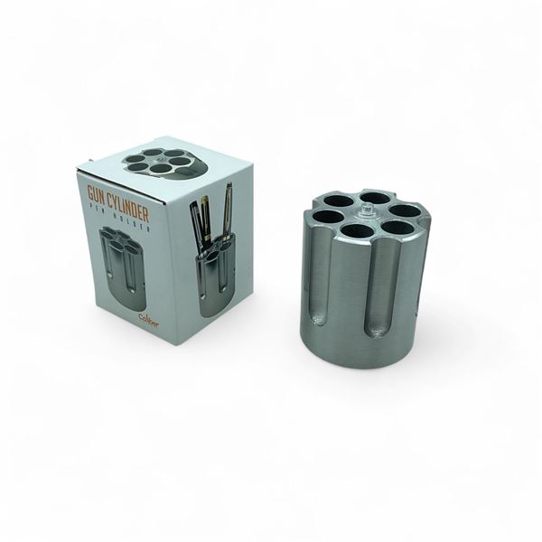 Caliber Gourmet Gun Cylinder Pen Holder, New