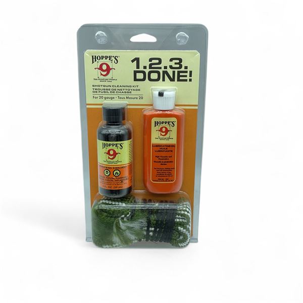 Hoppe's 1.2.3. Done 20 Ga Shotgun Cleaning Kit, New