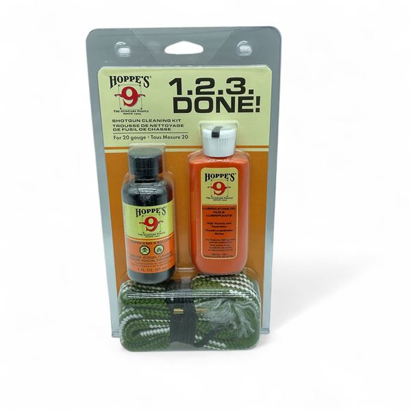 Hoppe's 1.2.3. Done 20 Ga Shotgun Cleaning Kit, New