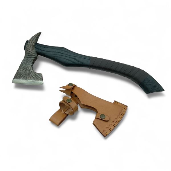 Forged Axe, 4" Blade, 19-1/2" Total Length with Leather Sheath