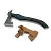 Image 1 : Forged Axe, 4" Blade, 19-1/2" Total Length with Leather Sheath