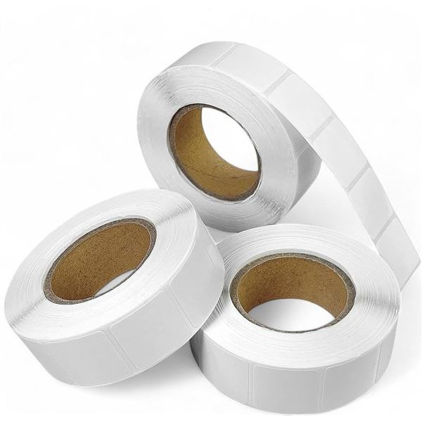 White Target Pasters, 5 Rolls of 1000 Qty, New