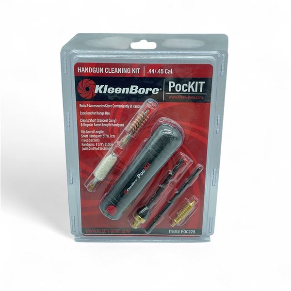 Kleenbore PockIT Handgun Cleaning Kit for 44/45 Cal, New
