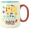 Image 1 : Rivers Edge 16 oz Deluxe Ceramic Mug, "The Beach Is My Happy Place", New